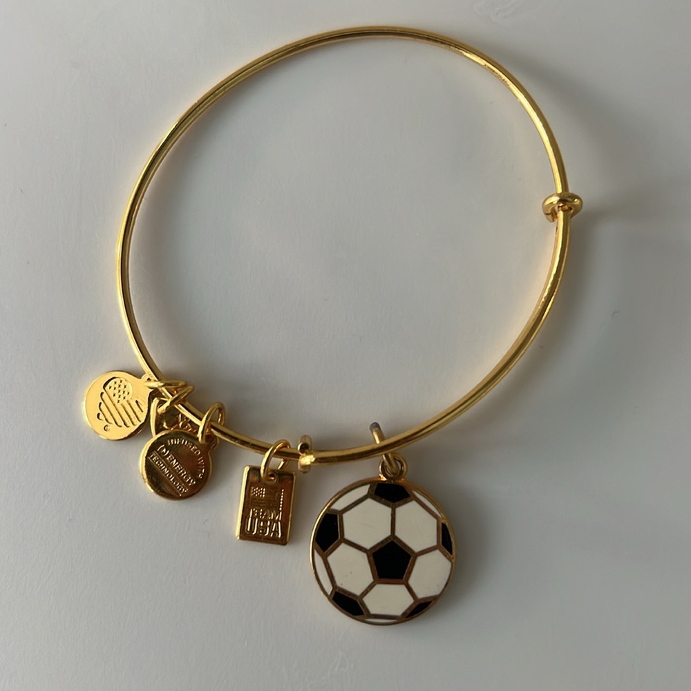 Alex and Ani soccer ball bracelet Gold